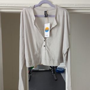 Vuori Avalon Henley, salt color